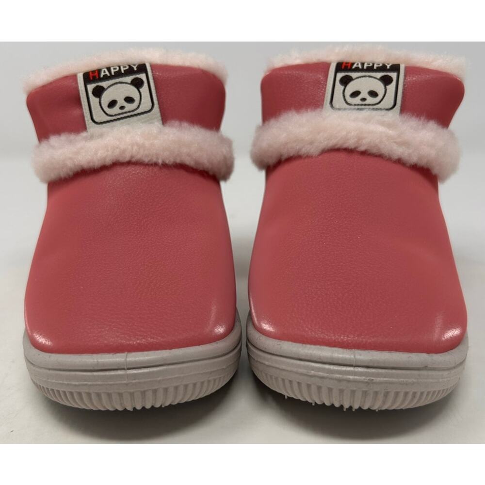 Happy Bear Slip on Pink Sherpa Inside Shoes Size 26 - 27 = 9.5 or 10 Little Kids